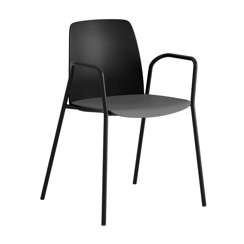 Stapelbar stol i plast med armstöd - Choice