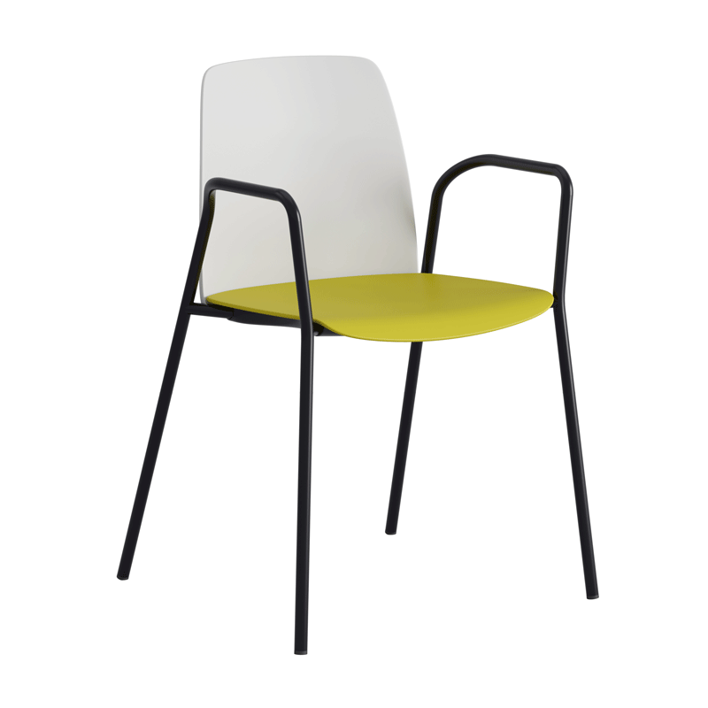 Stapelbar stol i plast med armstöd - Choice