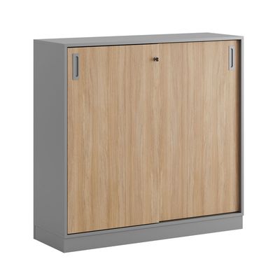 Skjutdörrskåp 120x40x107,5cm - Grå stomme/urban oak dörrar