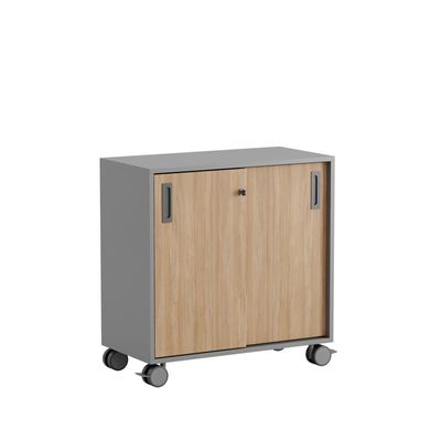 Skjutdörrskåp 80x40x72cm - Grå stomme/urban oak dörrar