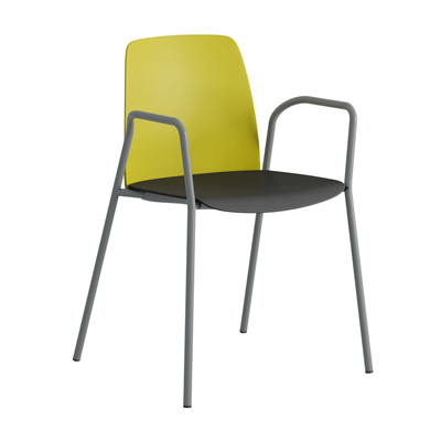 Stapelbar stol i plast med armstöd - Choice