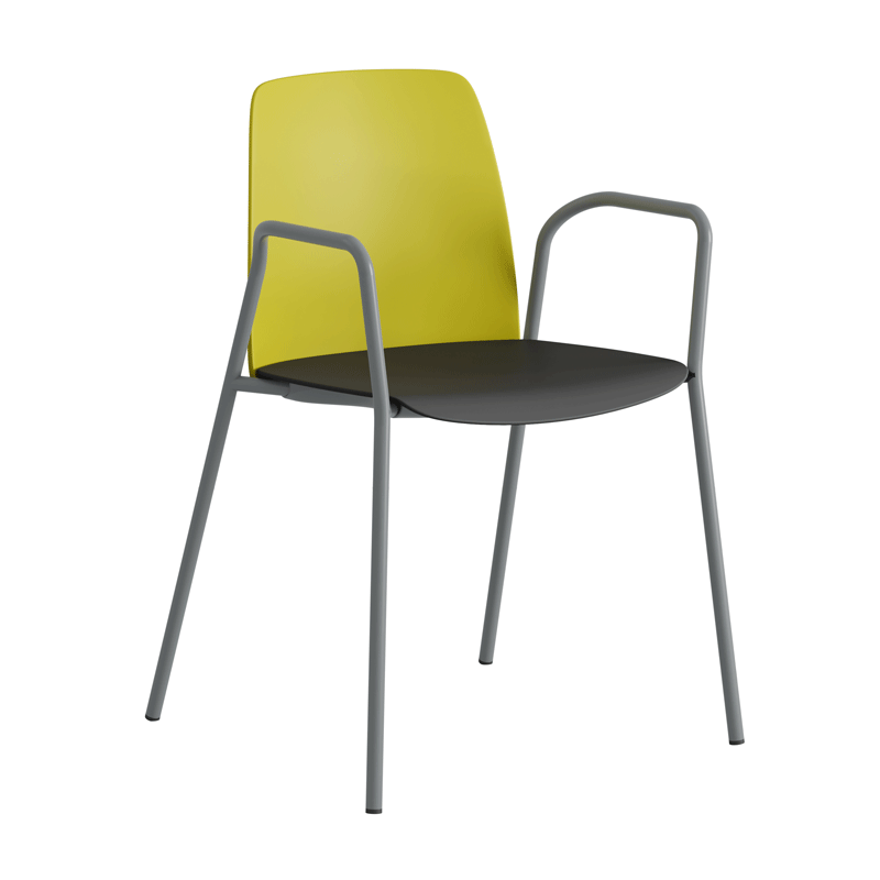 Stapelbar stol i plast med armstöd - Choice