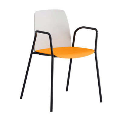 Stapelbar stol i plast med armstöd - Choice