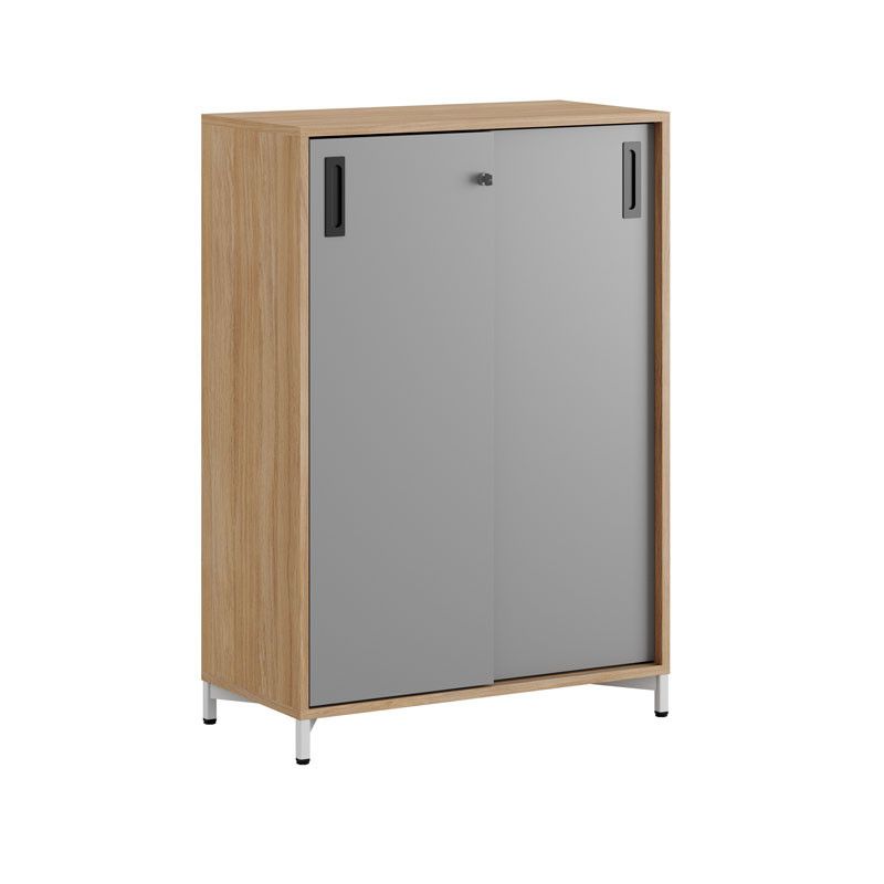 Skjutdörrskåp 80x40x107,5cm - Urban oak stomme/grå dörrar