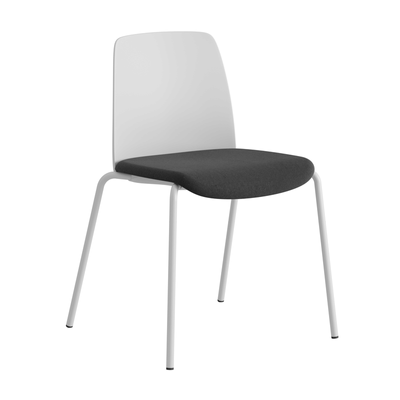 Stol med tygsits, plastrygg och fyrbensstativ - Choice