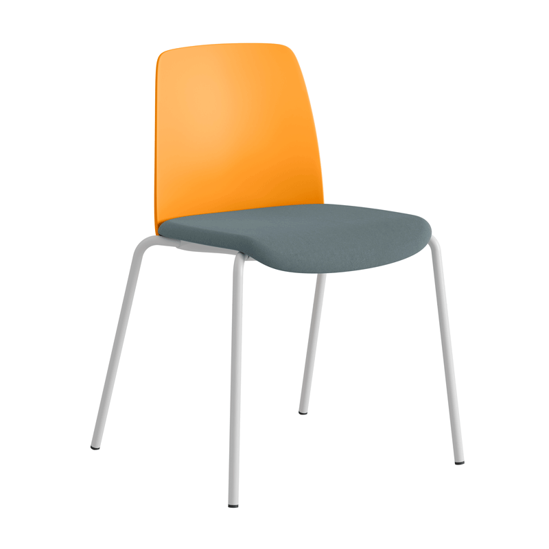 Stol med tygsits, plastrygg och fyrbensstativ - Choice