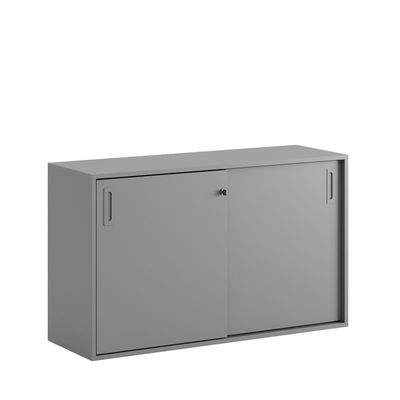 Skjutdörrskåp 120x40x72cm - Grå stomme/grå dörrar