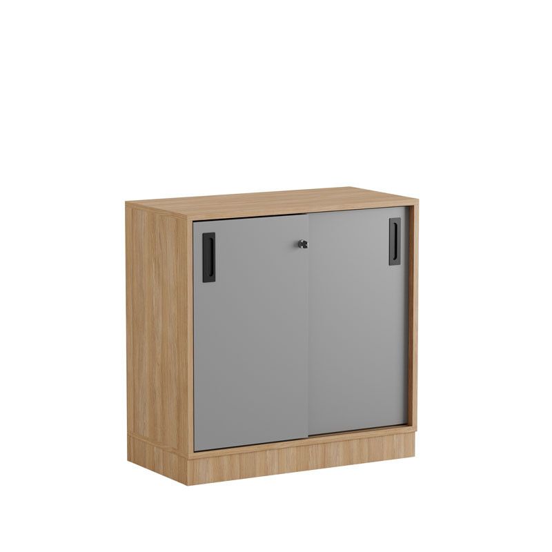 Skjutdörrskåp 80x40x72cm - Urban oak stomme/grå dörrar