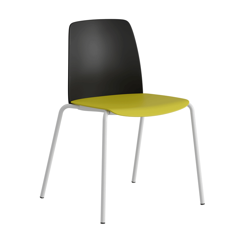 Stapelbar stol med sits och rygg i plast - Choice