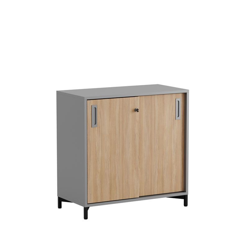 Skjutdörrskåp 80x40x72cm - Grå stomme/urban oak dörrar