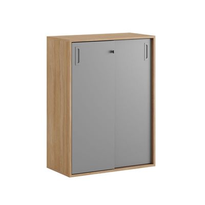 Skjutdörrskåp 80x40x107,5cm - Urban oak stomme/grå dörrar