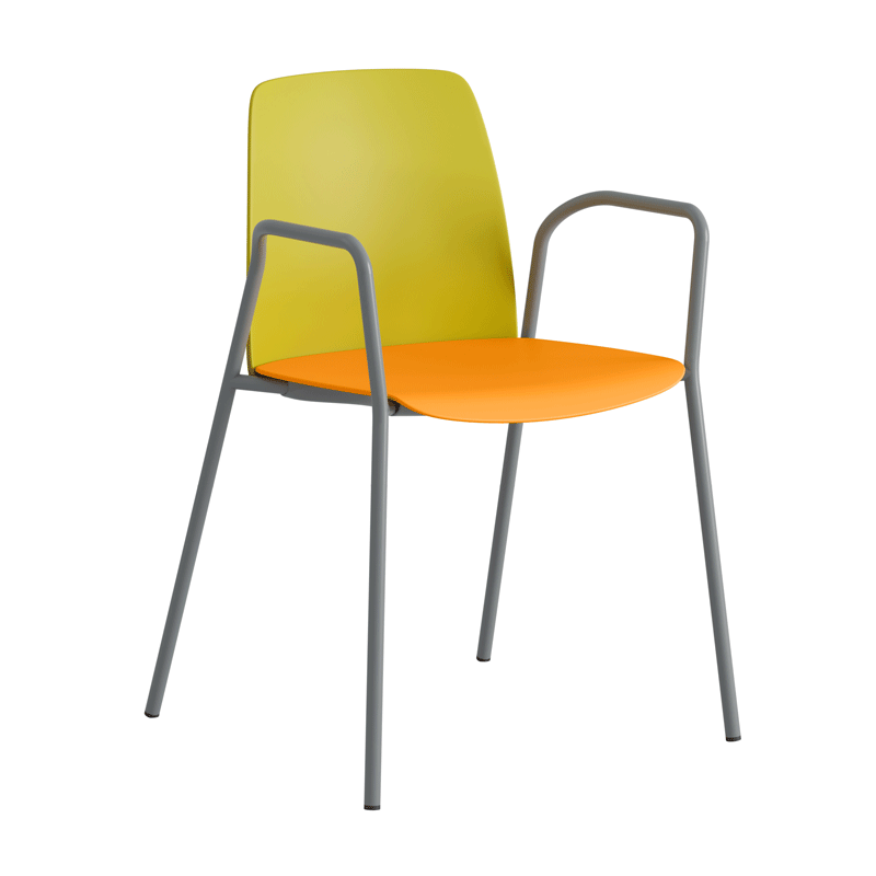 Stapelbar stol i plast med armstöd - Choice