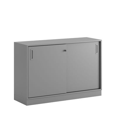 Skjutdörrskåp 120x40x72cm - Grå stomme/grå dörrar