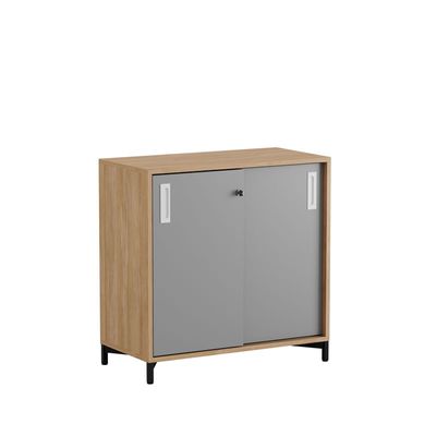 Skjutdörrskåp 80x40x72cm - Urban oak stomme/grå dörrar