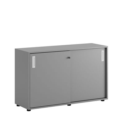 Skjutdörrskåp 120x40x72cm - Grå stomme/grå dörrar