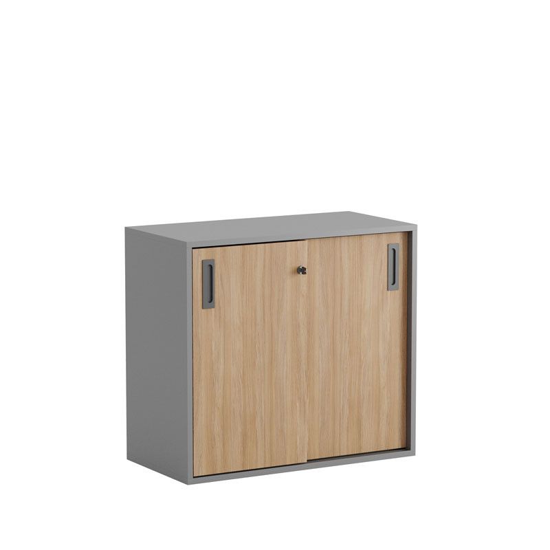 Skjutdörrskåp 80x40x72cm - Grå stomme/urban oak dörrar