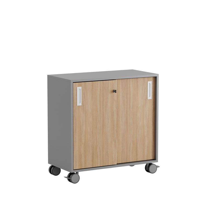 Skjutdörrskåp 80x40x72cm - Grå stomme/urban oak dörrar