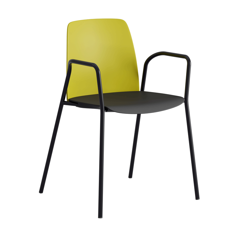 Stapelbar stol i plast med armstöd - Choice