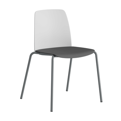 Stapelbar stol med sits och rygg i plast - Choice
