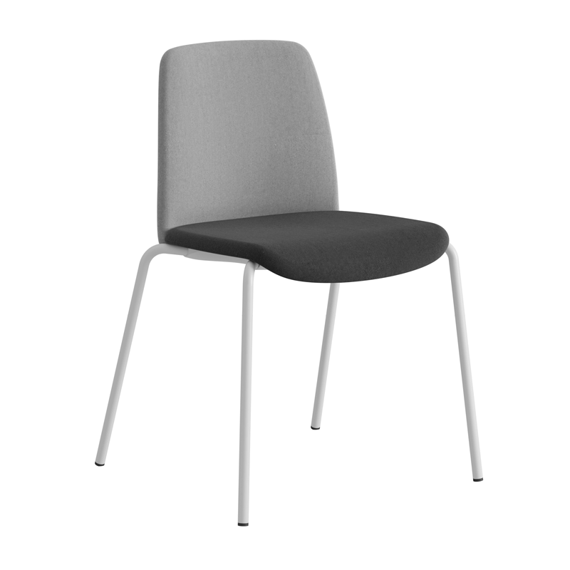 Tygklädd stapelbar stol med fyrbensstativ - Choice