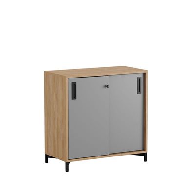 Skjutdörrskåp 80x40x72cm - Urban oak stomme/grå dörrar