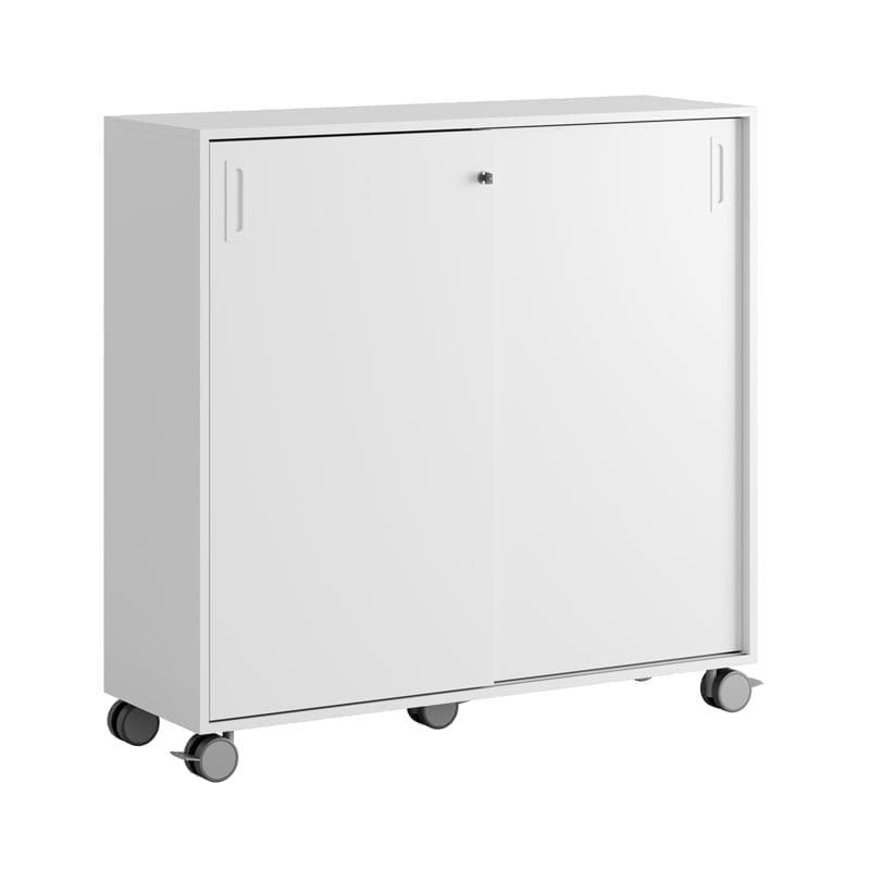 Skjutdörrskåp 120x40x107,5cm - vit