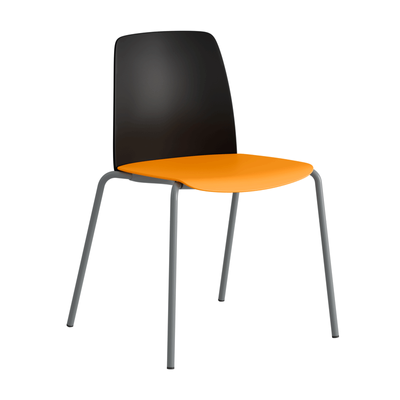 Stapelbar stol med sits och rygg i plast - Choice