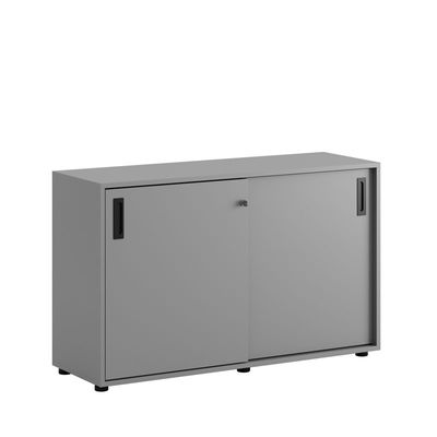 Skjutdörrskåp 120x40x72cm - Grå stomme/grå dörrar