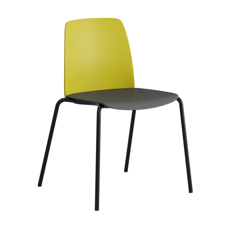 Stapelbar stol med sits och rygg i plast - Choice