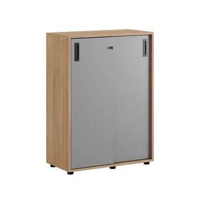 Skjutdörrskåp 80x40x107,5cm - Urban oak stomme/grå dörrar