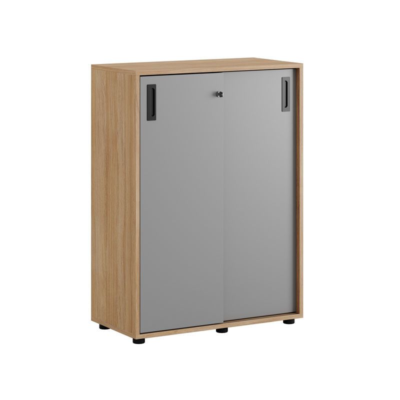 Skjutdörrskåp 80x40x107,5cm - Urban oak stomme/grå dörrar