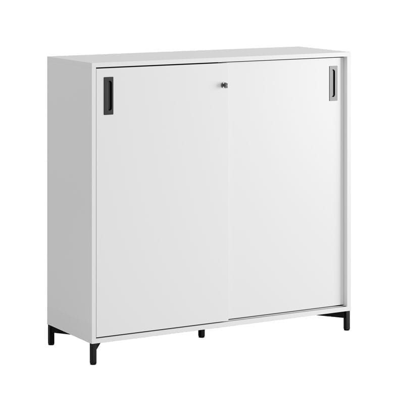 Skjutdörrskåp 120x40x107,5cm - vit