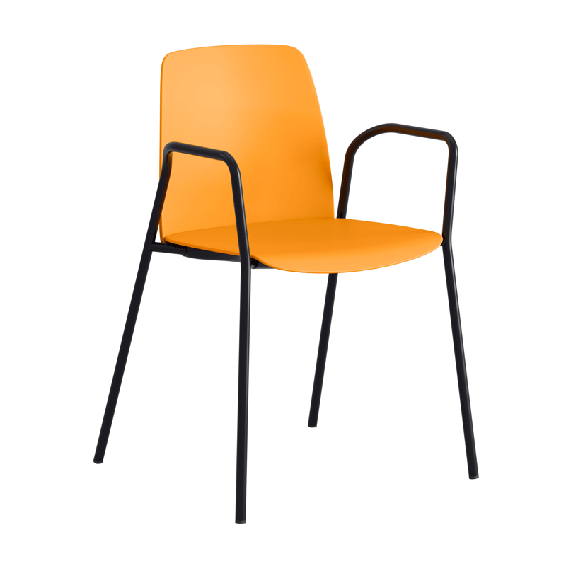 Stapelbar stol i plast med armstöd - Choice