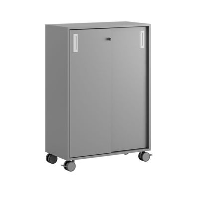 Skjutdörrskåp 80x40x107,5cm - Grå stomme/grå dörrar