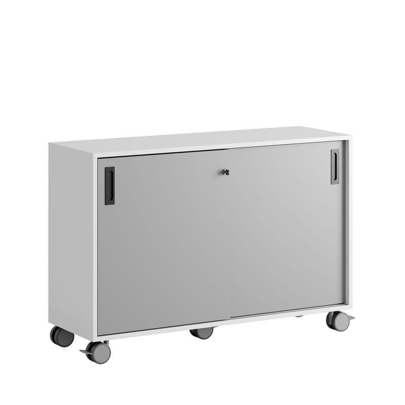 Skjutdörrskåp 120x40x72cm - grå