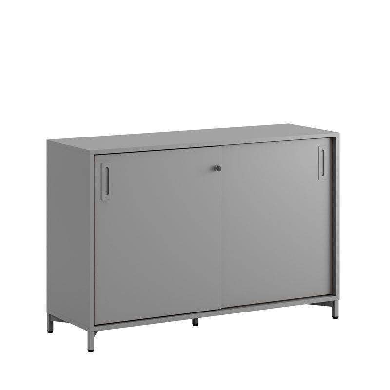 Skjutdörrskåp 120x40x72cm - Grå stomme/grå dörrar