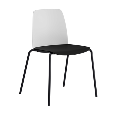 Stapelbar stol med sits och rygg i plast - Choice