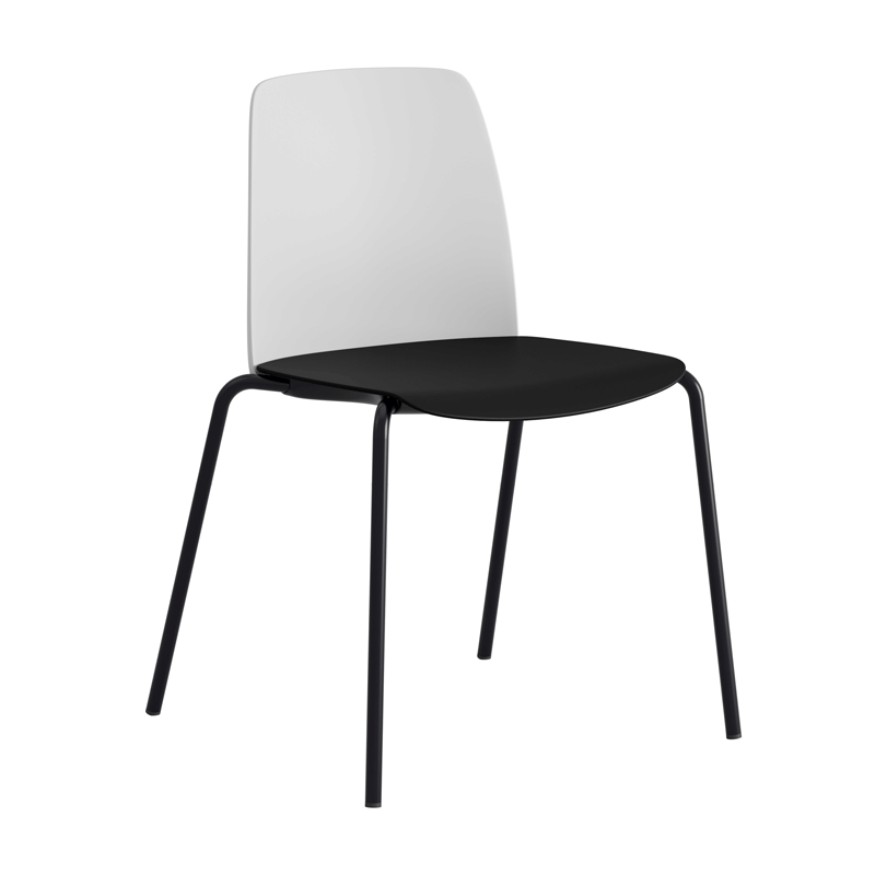 Stapelbar stol med sits och rygg i plast - Choice