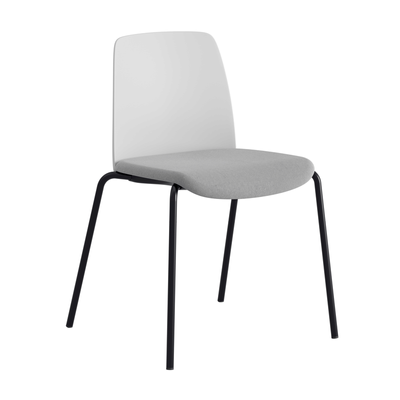 Stol med tygsits, plastrygg och fyrbensstativ - Choice