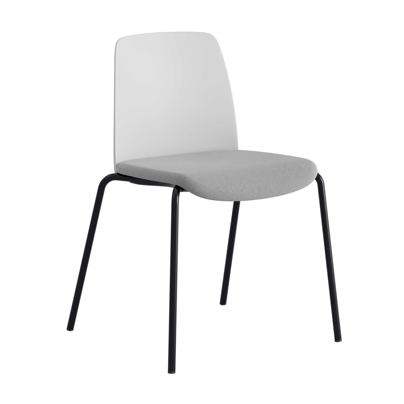 Stol med tygsits, plastrygg och fyrbensstativ - Choice