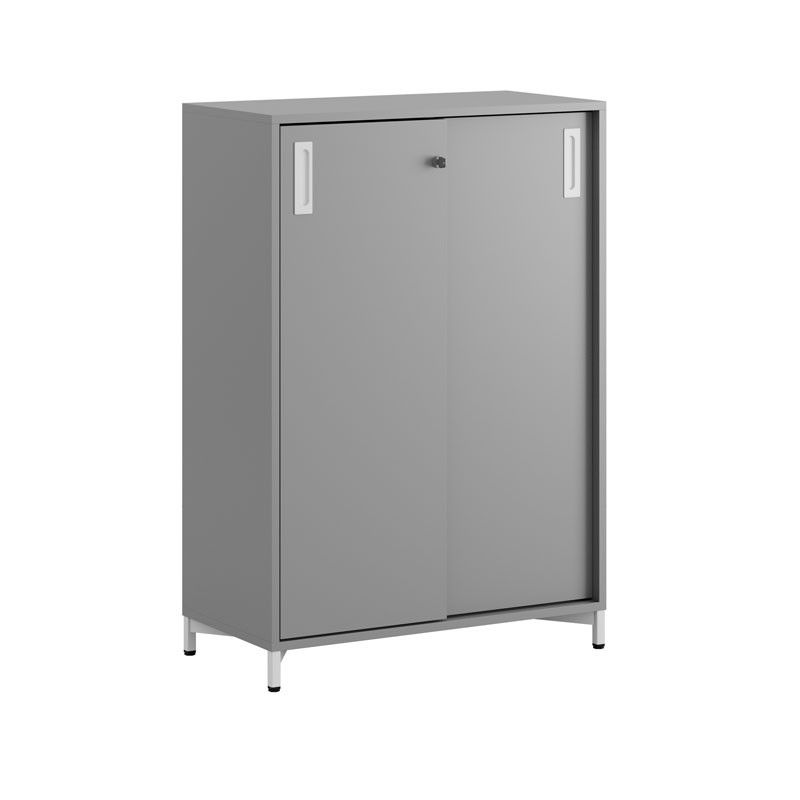 Skjutdörrskåp 80x40x107,5cm - Grå stomme/grå dörrar