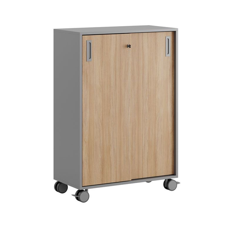 Skjutdörrskåp 80x40x107,5cm - Grå stomme/urban oak dörrar