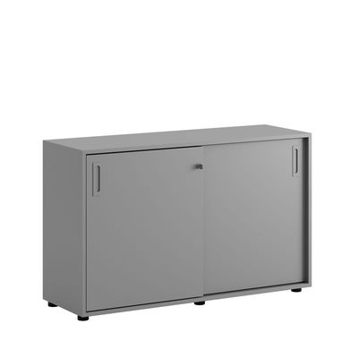 Skjutdörrskåp 120x40x72cm - Grå stomme/grå dörrar