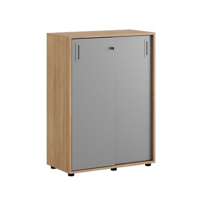 Skjutdörrskåp 80x40x107,5cm - Urban oak stomme/grå dörrar