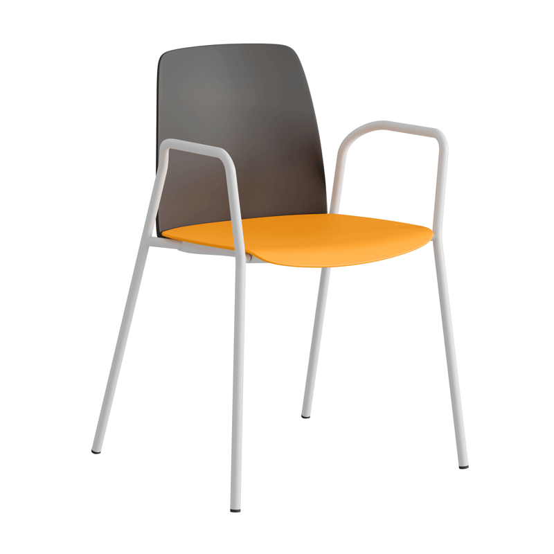 Stapelbar stol i plast med armstöd - Choice