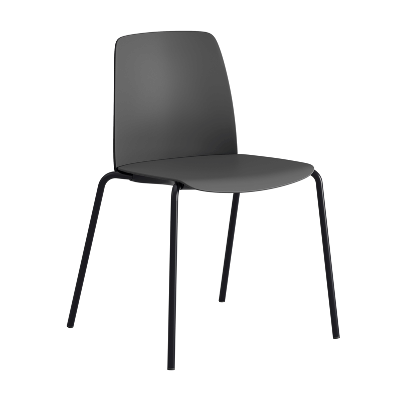 Stapelbar stol med sits och rygg i plast - Choice