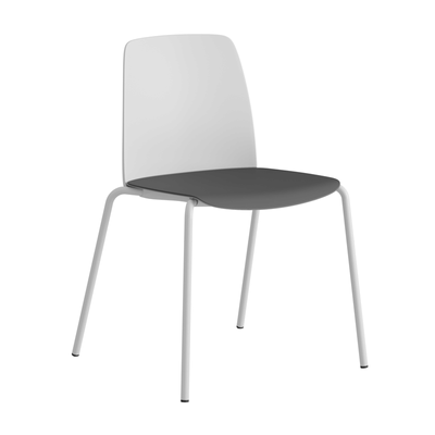 Stapelbar stol med sits och rygg i plast - Choice