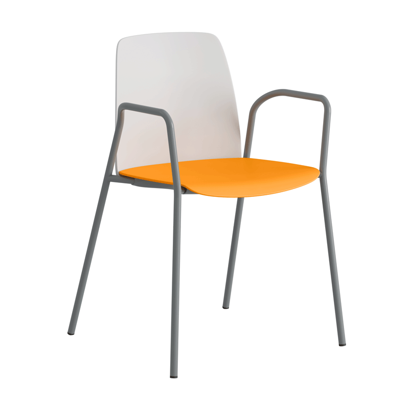 Stapelbar stol i plast med armstöd - Choice