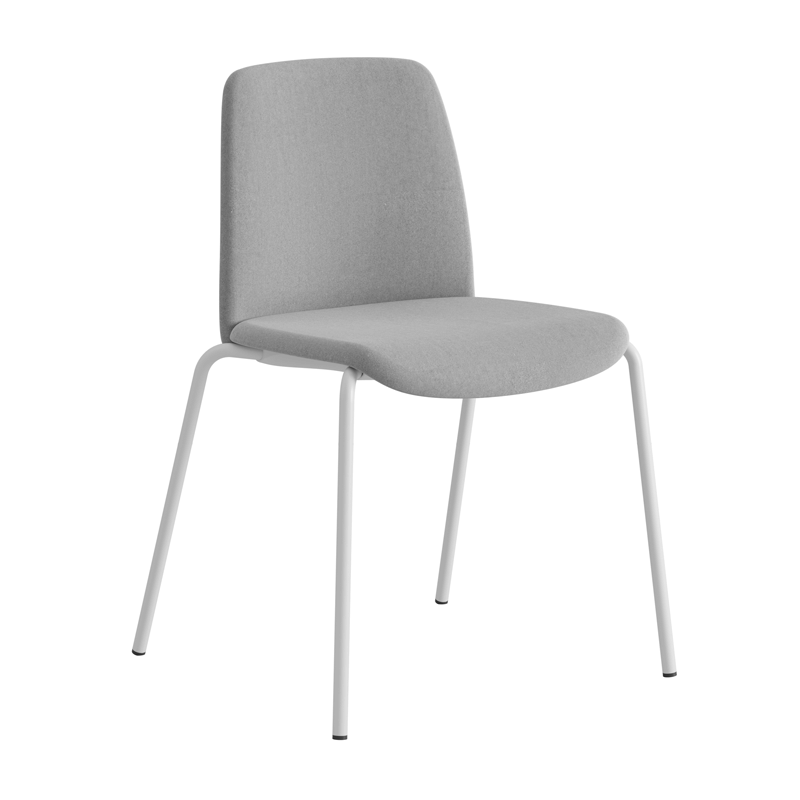 Tygklädd stapelbar stol med fyrbensstativ - Choice