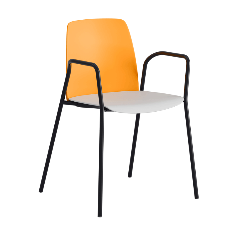 Stapelbar stol i plast med armstöd - Choice